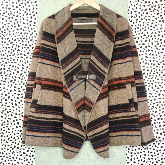 Fenn Wright Manson Sweaters - Wool Blend Southwest Style Striped Cardigan